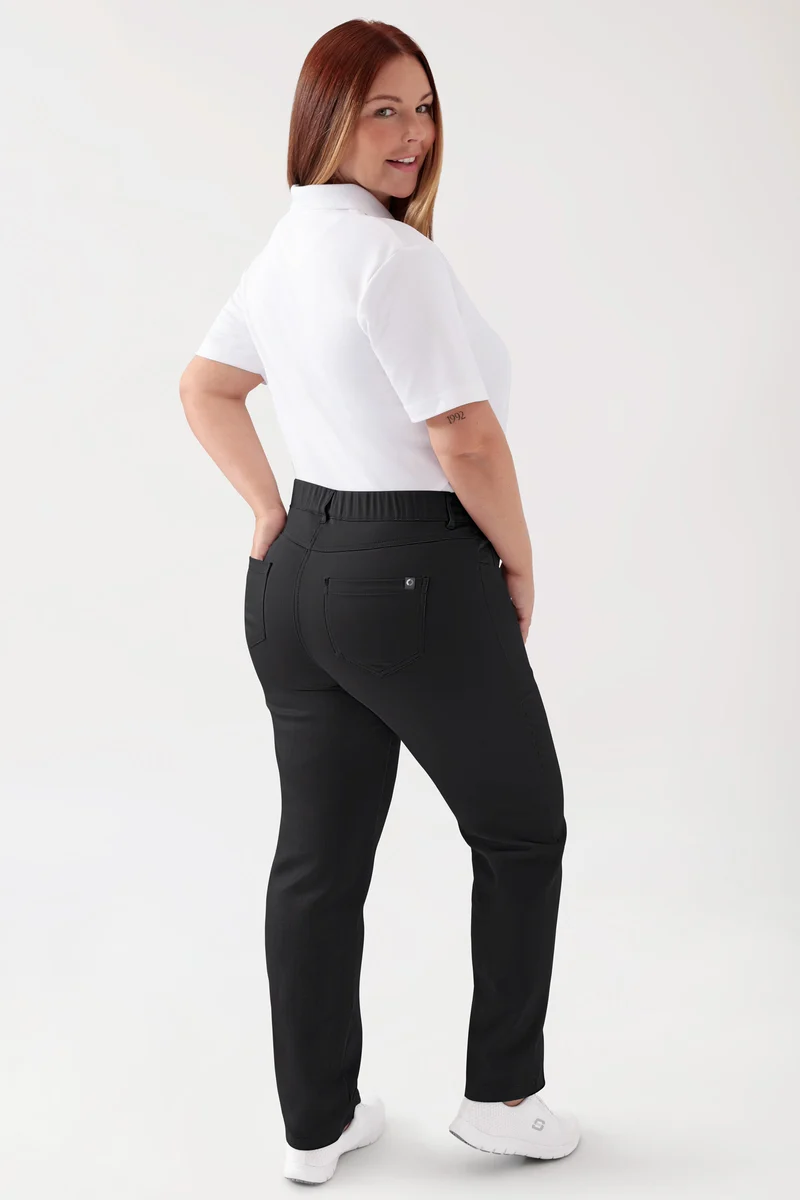 COMFY FLEX 5-Pocket Hose Damen - gerades Bein schwarz
