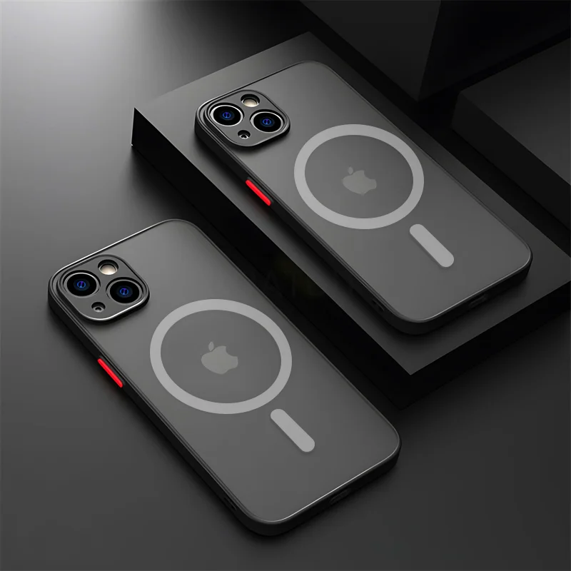 Custodia Cover Magsafe cellulare per iPhone 13 14 15 16 pro max Silicone Bumper