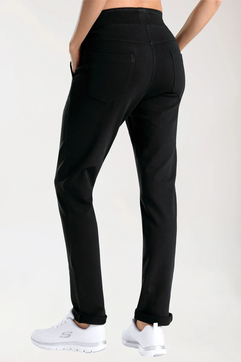 Sweathose für Damen Schlupfhose Schwarz