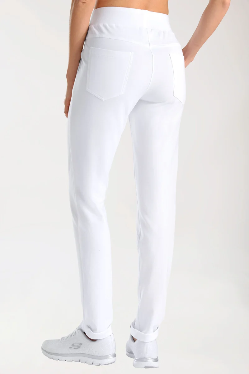 Sweathose für Damen Schlupfhose Weiß