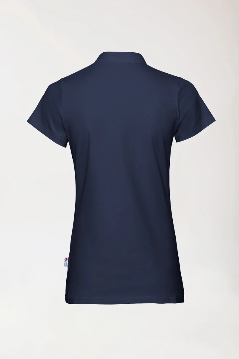 Stretch Shirt Damen - Stehkragen navy