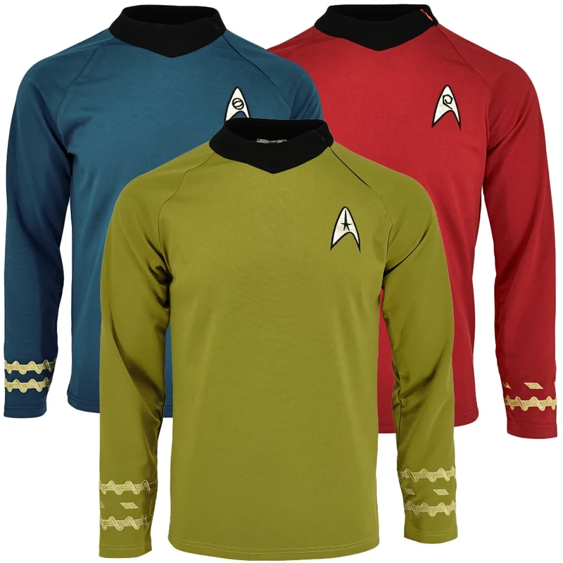 Damen Herren Kostüm Captain Kirk Uniform Karneval Fasching Halloween Mottopartys