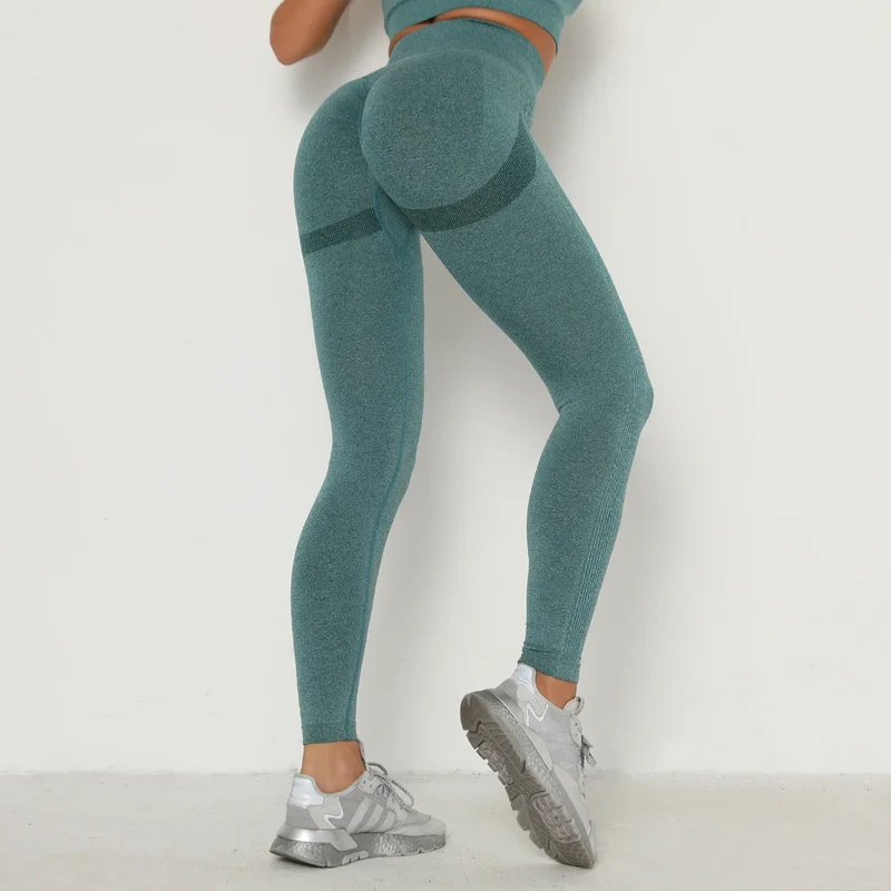 Damen Leggings Push Up Stretch Leggins Yoga Fitness Hose Sport BH Set Top Gym