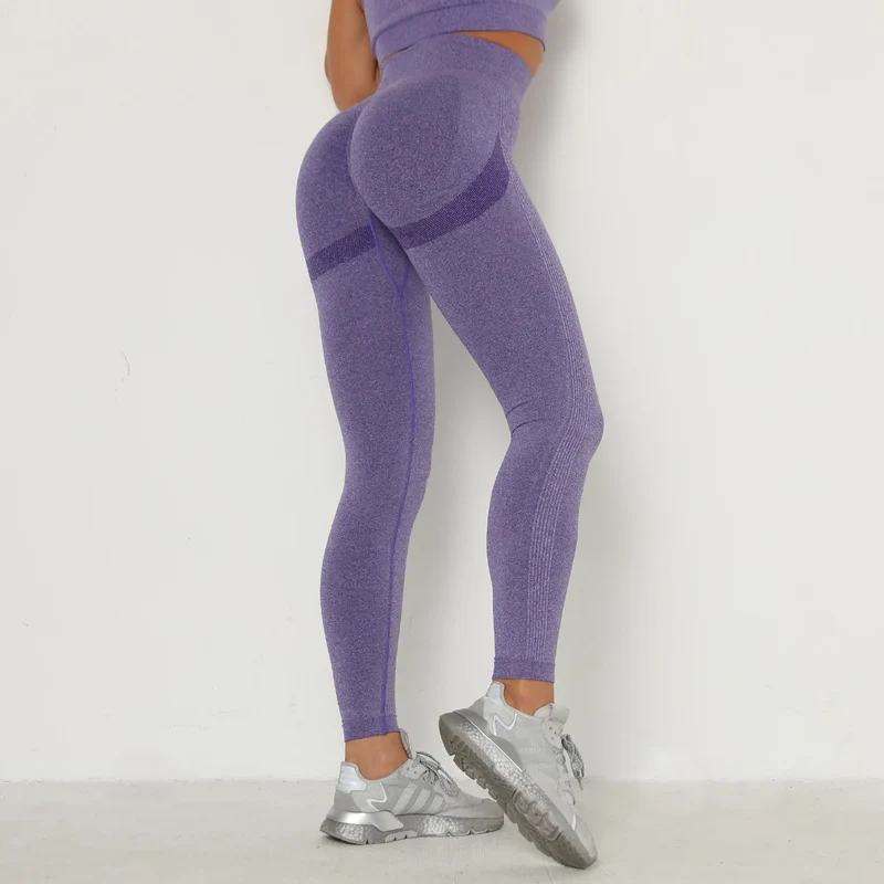 Damen Leggings Push Up Stretch Leggins Yoga Fitness Hose Sport BH Set Top Gym