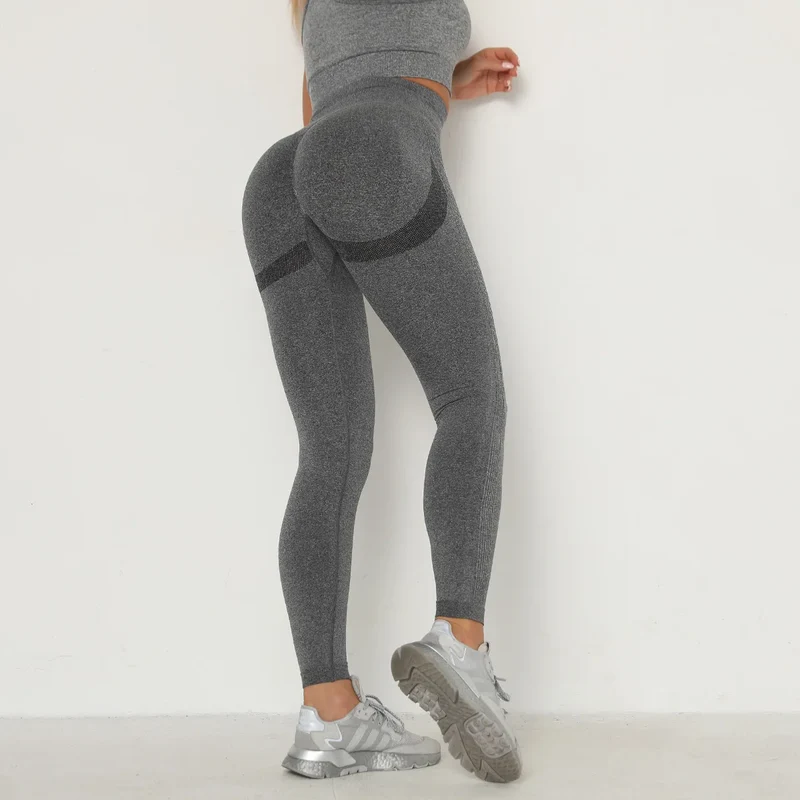 Damen Leggings Push Up Stretch Leggins Yoga Fitness Hose Sport BH Set Top Gym