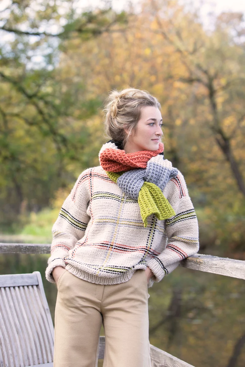 Anleitung Pullover mit Karo-Muster