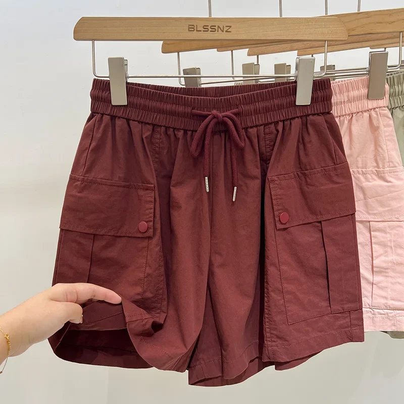 Damen Shorts mit Tasche Hotpants Kurzehose Hose Rock Bermuda Caprihose Hosenrock