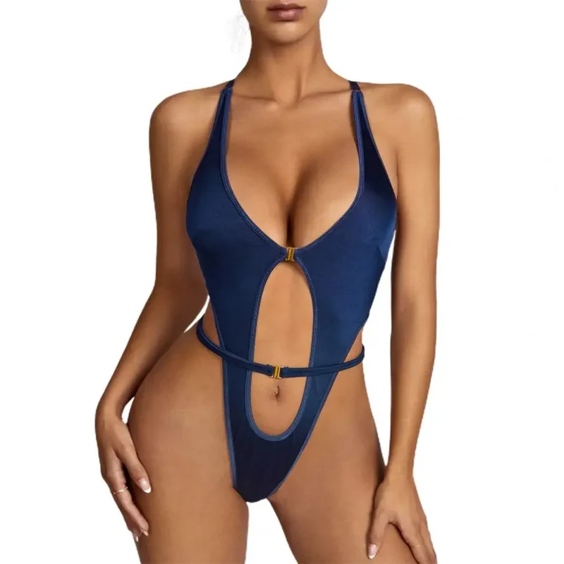 Frauen Bademode High Cut Bikini Set Sexy Push Up Badeanzug Damen Tanga Swimwear