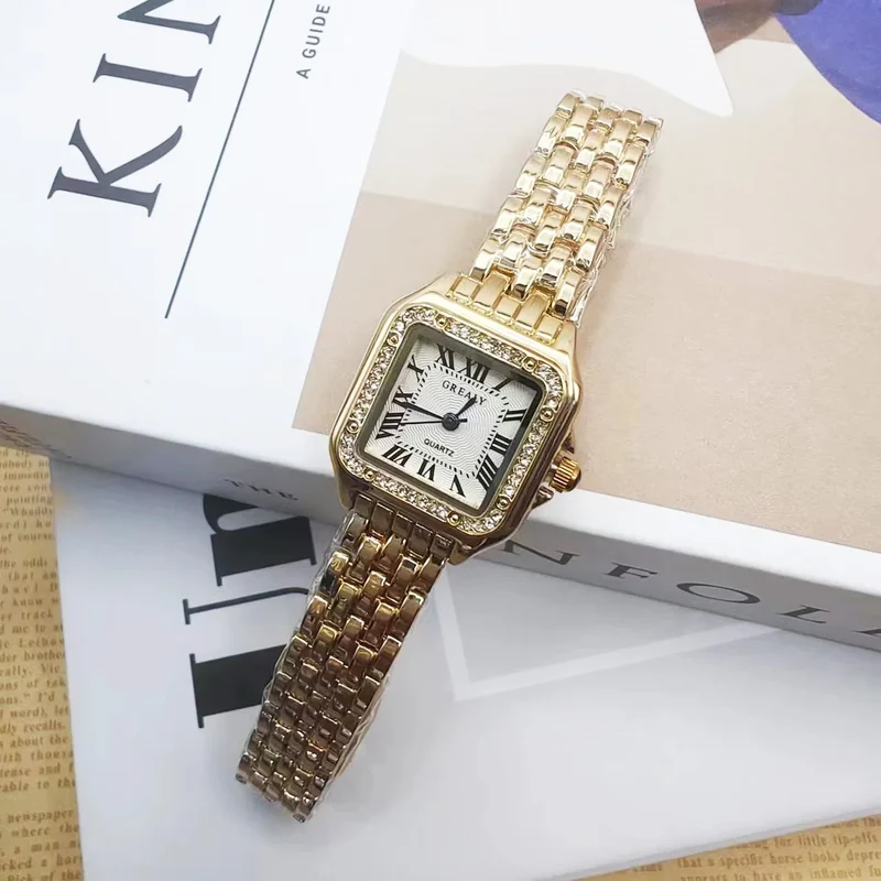 Damen Armbanduhr Quarzuhr Luxus Quartz Armband Uhr Chronograph Business Damenuhr
