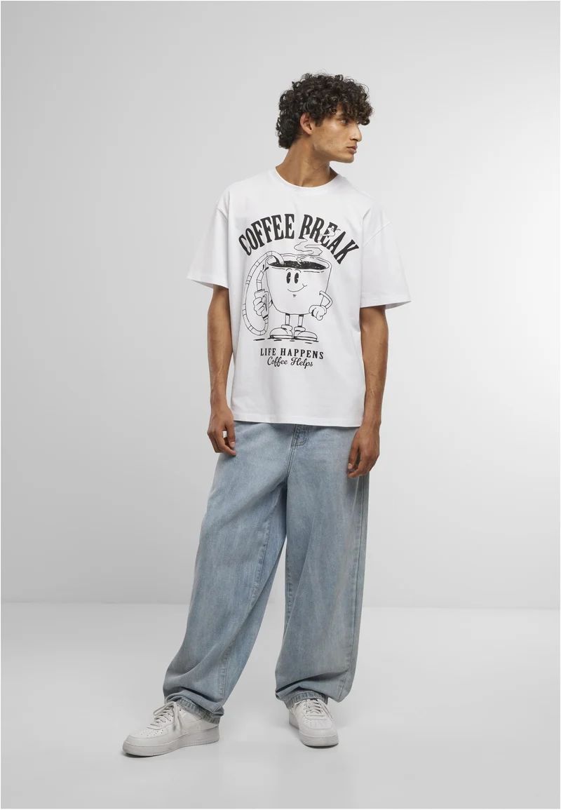 MT Life Happens Coffee Helps Oversize Tee