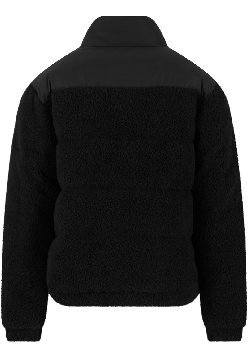 UC Fabric Mix Teddy Puffer Jacket