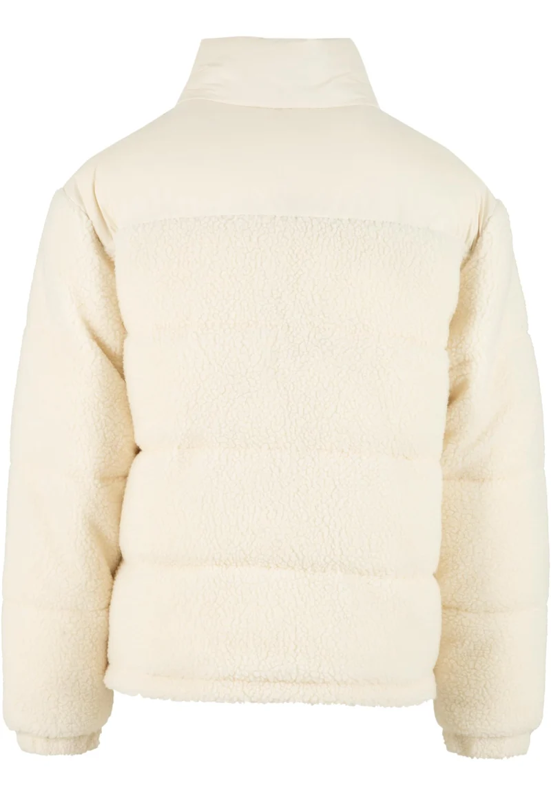 UC Fabric Mix Teddy Puffer Jacket