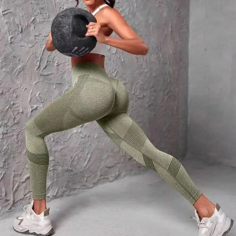 Damen Yoga Leggings Push Up Stretch Leggins Sport Hose Fitness Gym Jogginghose