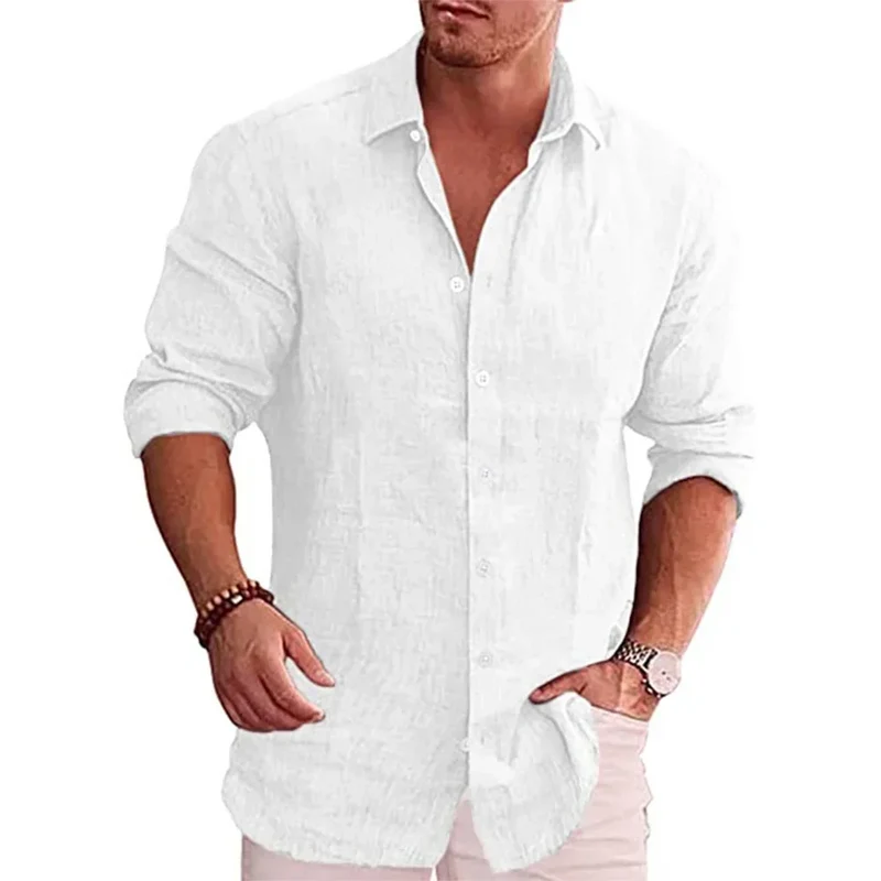 Herren Hemd Poloshirt Leinenhemd Kurzarm T-Shirt Leinen Polohemd Freizeithemd