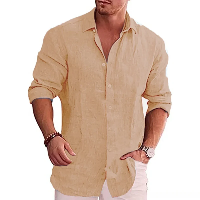 Herren Hemd Poloshirt Leinenhemd Kurzarm T-Shirt Leinen Polohemd Freizeithemd