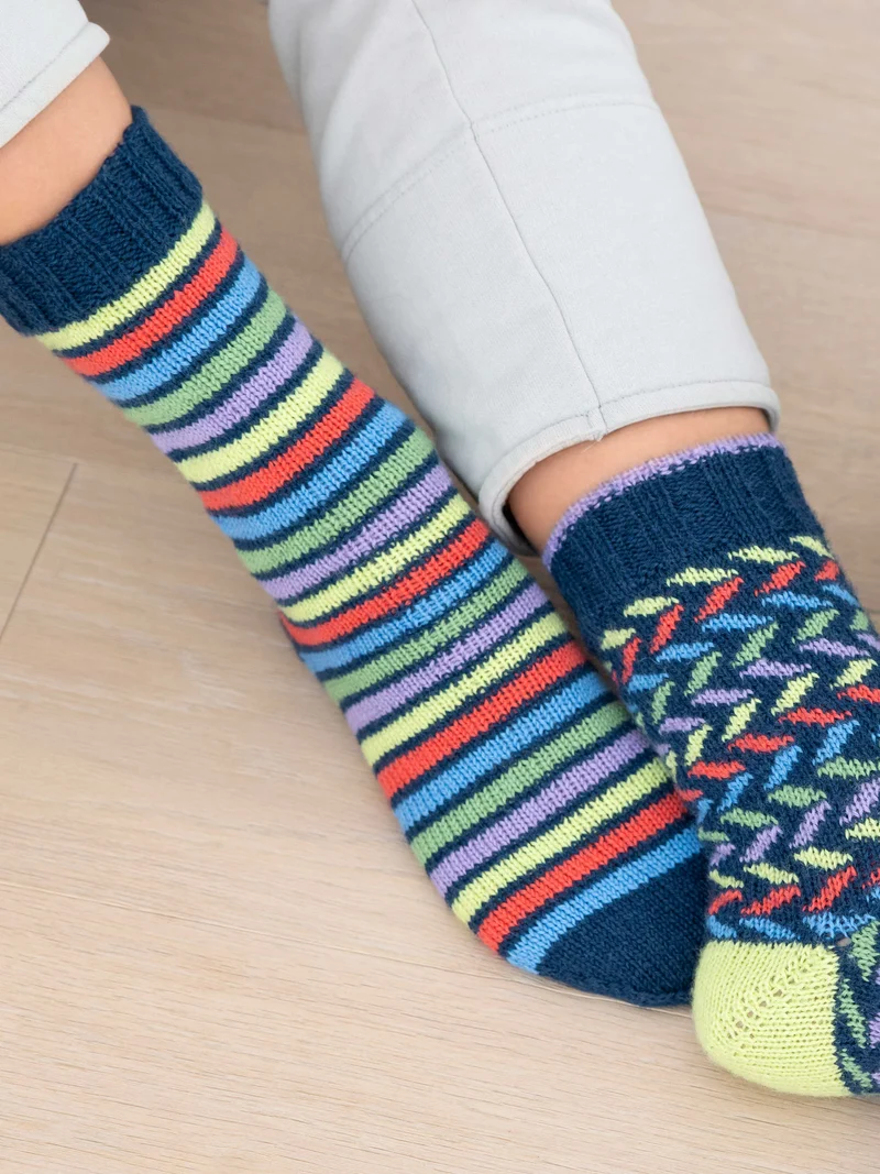 Anleitung Bunte Ringel-Socken
