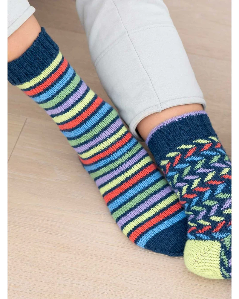 Anleitung Bunte Ringel-Socken
