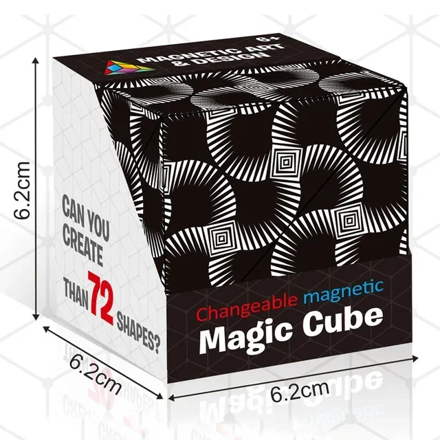Zauberwürfel Anti Stress Spielzeug magnetischer 3D Drehwürfel Magischer Würfel