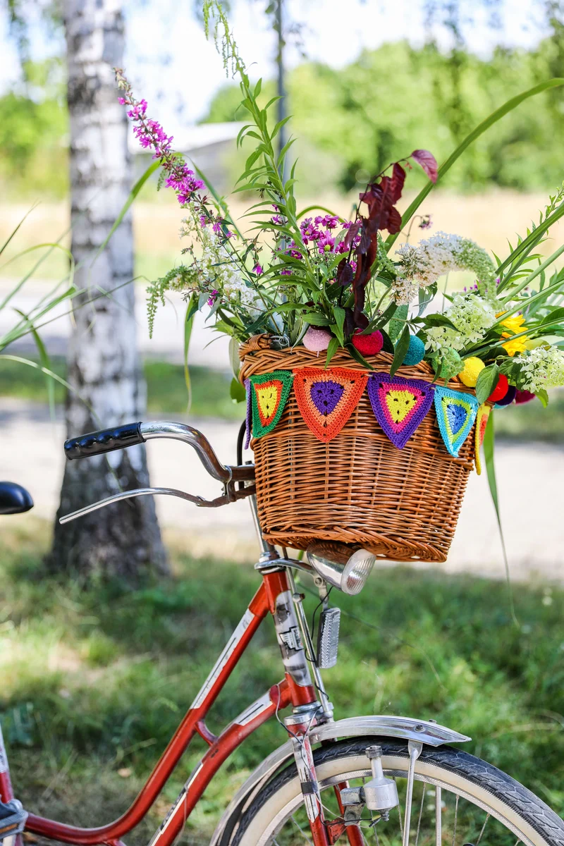 Anleitung Fahrradkorbdeko
