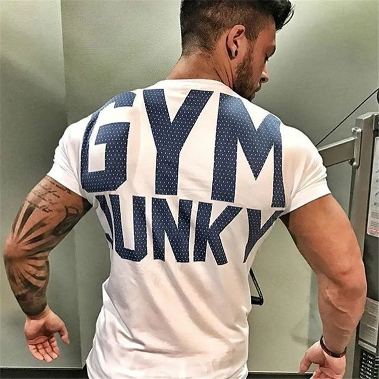 Herren T-Shirt Gym Junky Fitness Shirt Rundhals Unisex Streetwear Tank Top