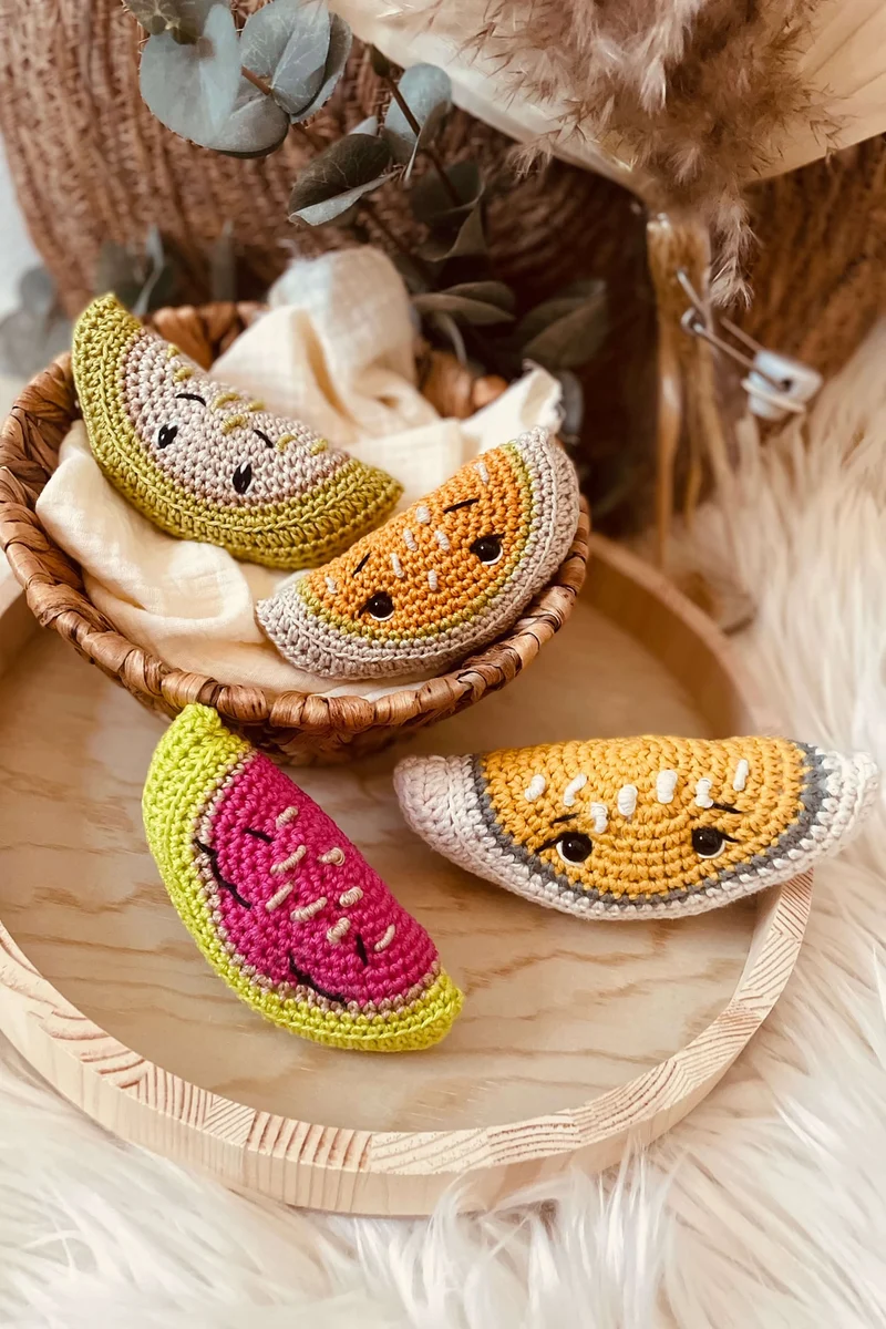 Anleitung Amigurumi Melonen Carla und Marta