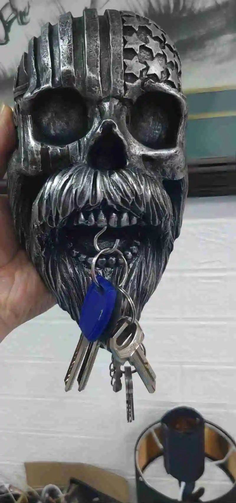 Supporto Staffa Porta Casco Moto Tondo Gancio Da Parete Appendiabiti Guardaroba