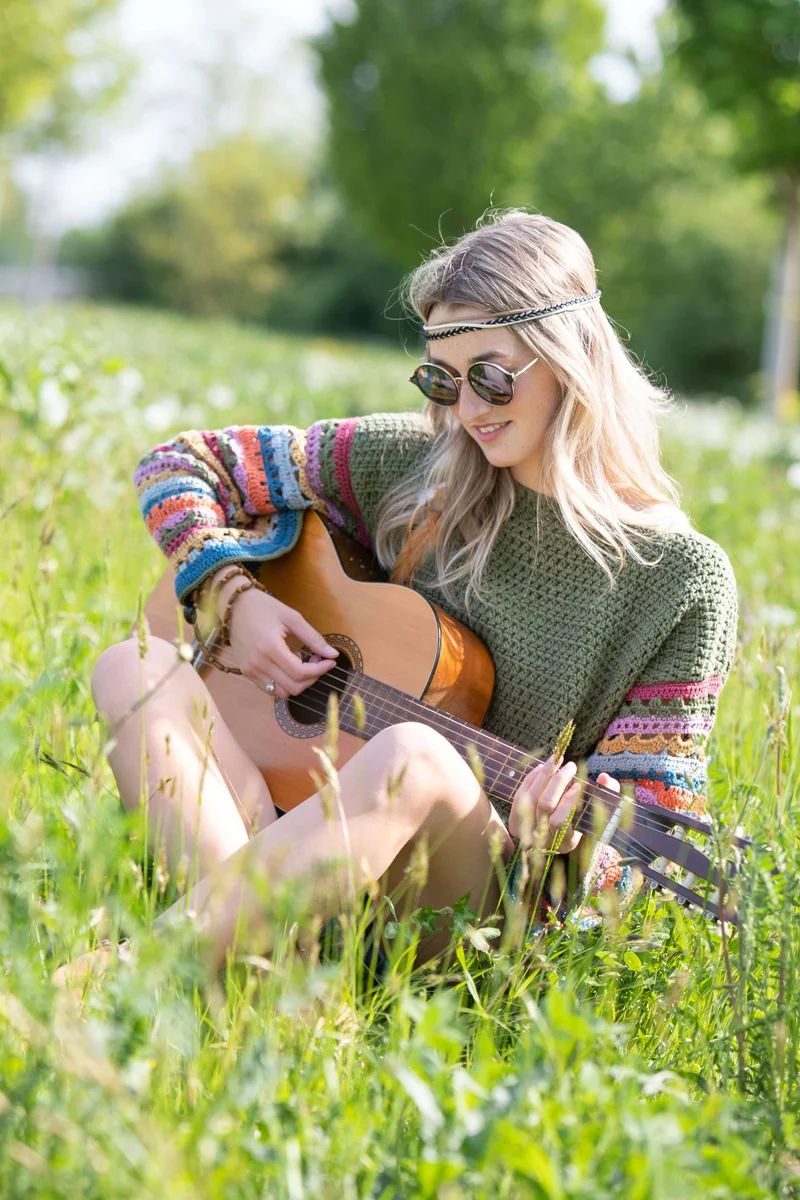 Anleitung Häkelpulli im Boho-Style