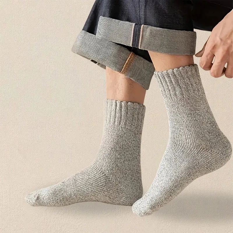 5 Paar Herren Wintersocken Socken Merinowolle Norweger Wollsocken Größe 38-45