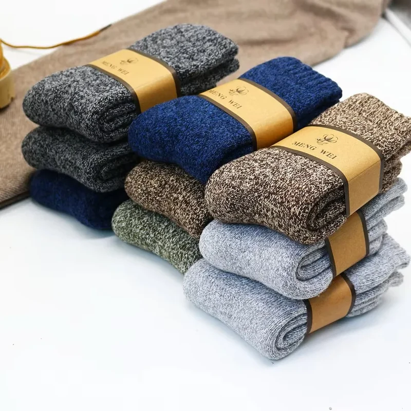 5 Paar Herren Wintersocken Socken Merinowolle Norweger Wollsocken Größe 38-45