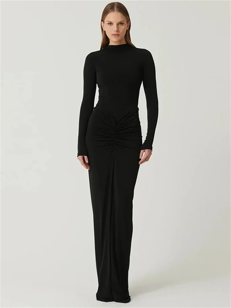 Frauen Kleid rückenfreies Partykleid Langes Trägerkleid Abendkleid Cocktailkleid