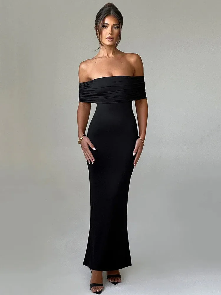 Frauen Kleid rückenfreies Partykleid Langes Trägerkleid Abendkleid Cocktailkleid