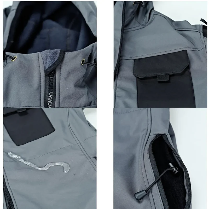 Herren Windbreaker Trekking Jacke Windjacke Outdoor Military Kapuzenjacke