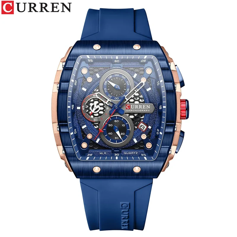 Herren Armbanduhr Silber Schwarz Edelstahl Quarzuhr Luxus Chronograph Business