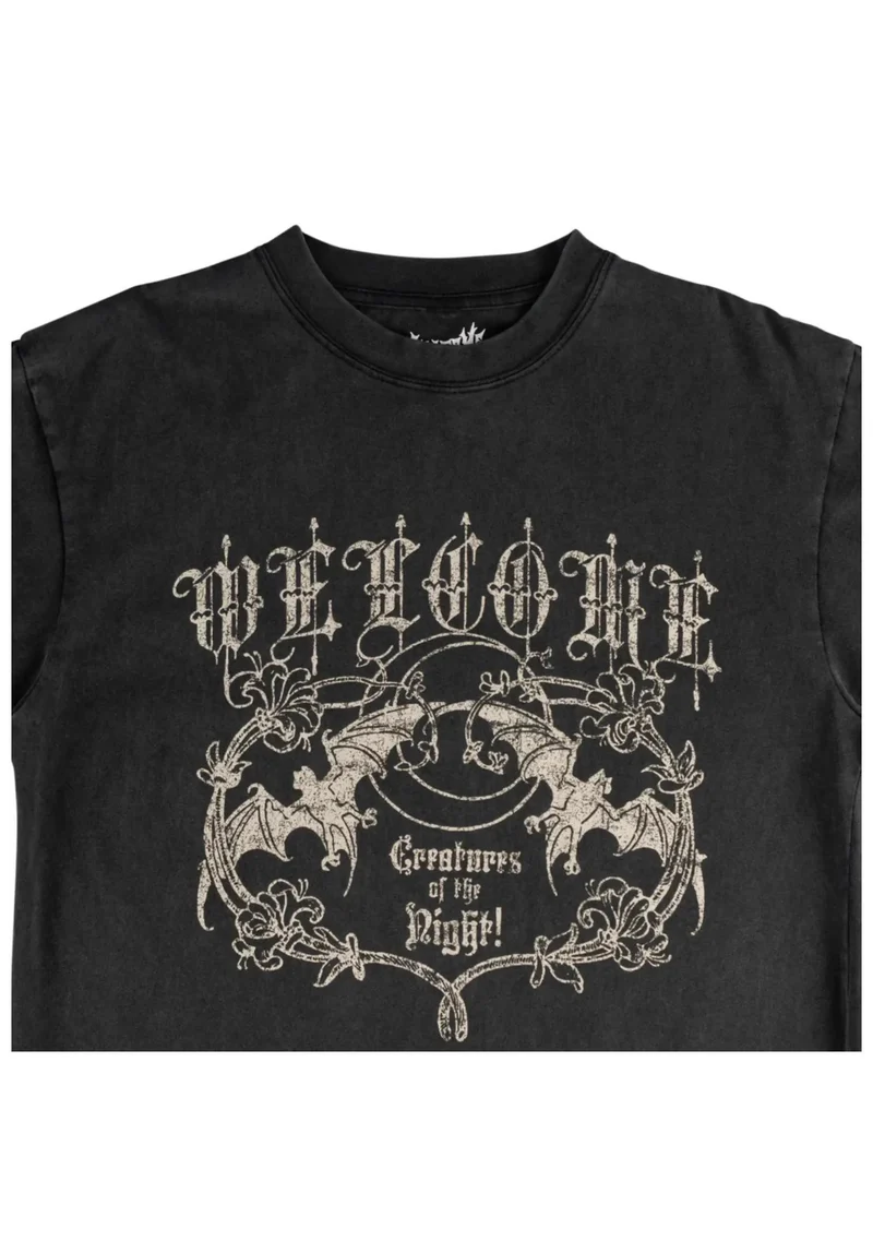 Night Creature Boxy Garment-Dyed Enzyme-Washed