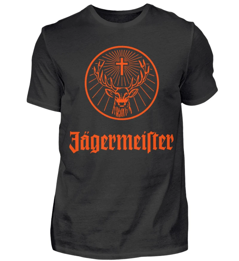 Fashion Herren Jägermeister T-Shirt Rundhals 100 % Baumwolle Sommer Streetwear