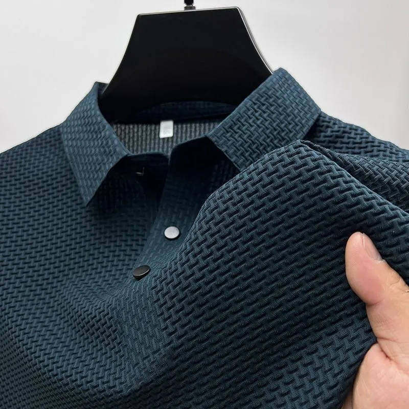 Herren Poloshirt POLO Shirt Zip Kontrast Kragen Kurzarm Hemd Polohemd Neu
