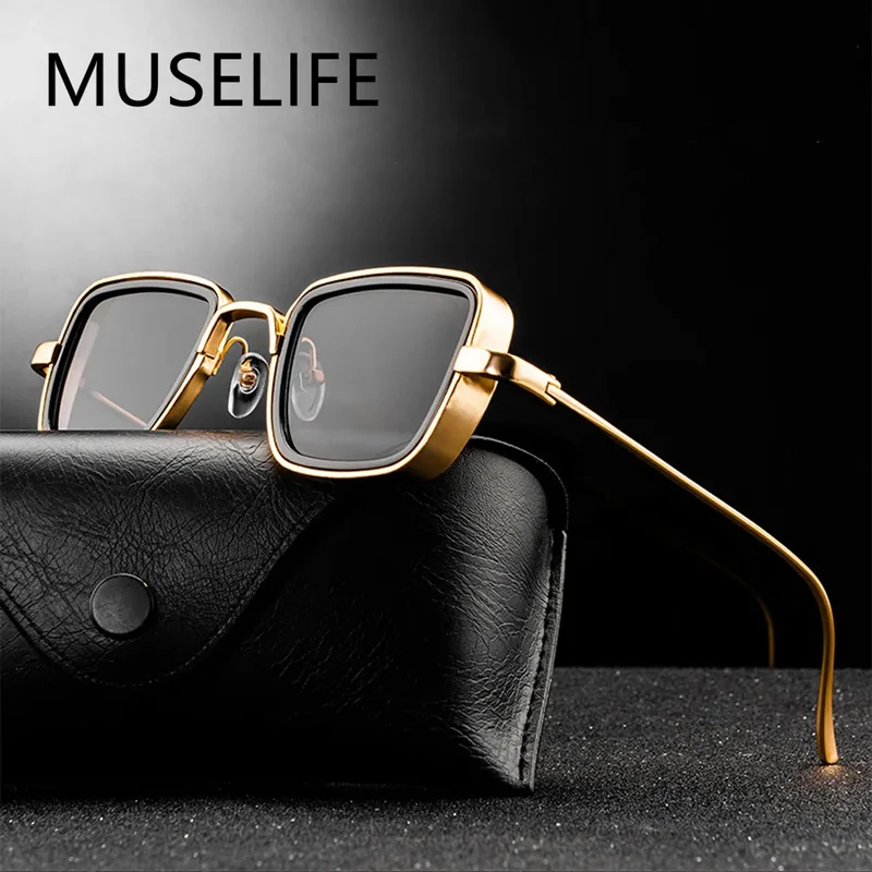 Designer Luxus Sonnenbrille Damen Herren Quadratische Gläser Vintage UV400