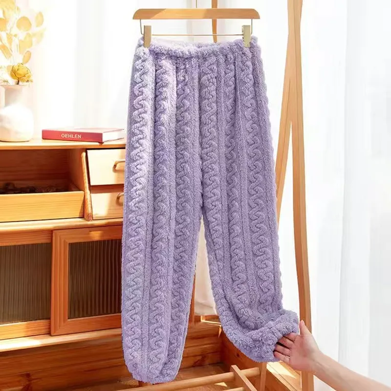 Damen Freizeitanzug Teddy Hausanzug Jogginganzug Fleece Schlafanzug