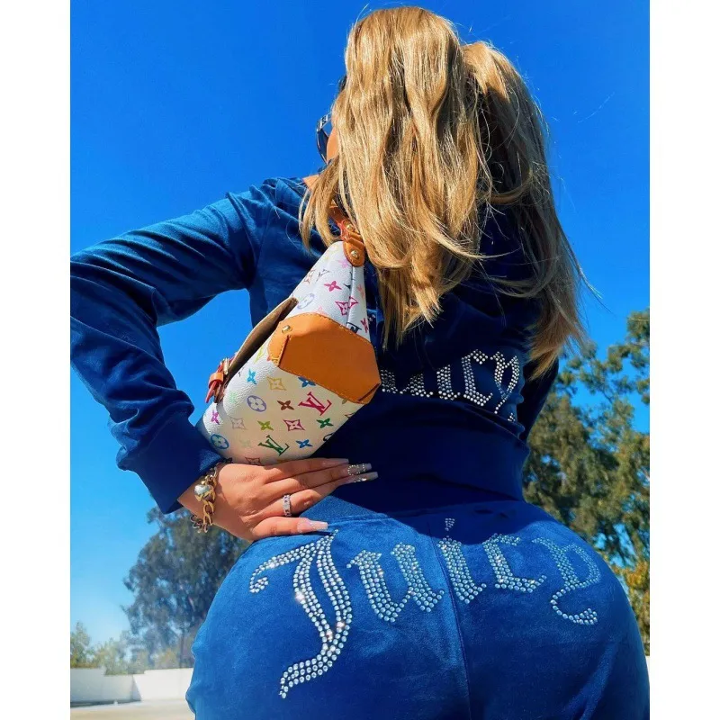 Damen Samt Jogginganzug Sportanzug Jogging Hose Jacke Fitness Hausanzug Freizeitanzug