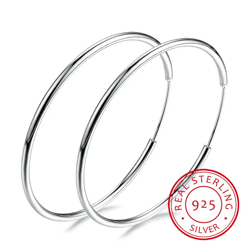 1 Paar Creolen aus 925 sterling Silber Ohrringe Ohrschmuck Zirkonia Ohrstecker