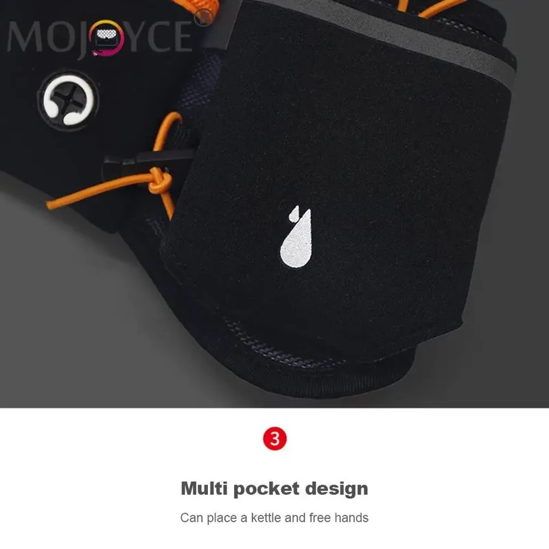 Laufen Gürtel mit 2 Wasserflaschen Taille Pack Reißverschlusstasche Tasche Jogge