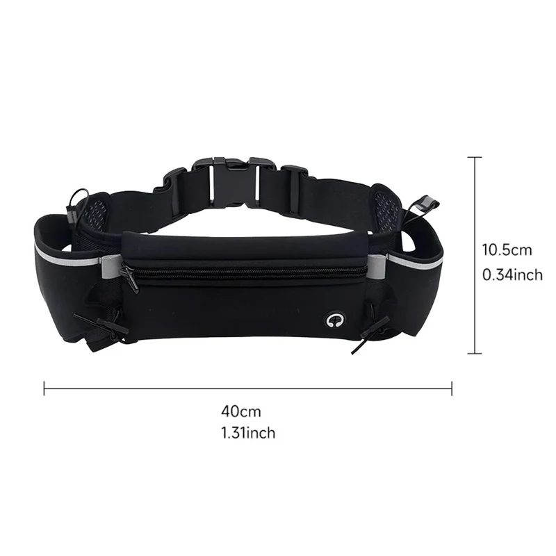 Laufen Gürtel mit 2 Wasserflaschen Taille Pack Reißverschlusstasche Tasche Jogge