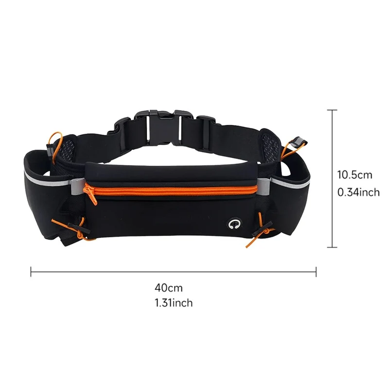 Laufen Gürtel mit 2 Wasserflaschen Taille Pack Reißverschlusstasche Tasche Jogge