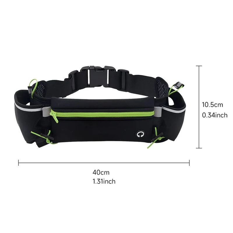 Laufen Gürtel mit 2 Wasserflaschen Taille Pack Reißverschlusstasche Tasche Jogge