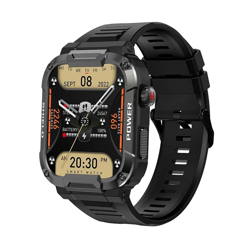 Herren Armbanduhr Digital Uhr Silber Edelstahl Quarzuhr Bluetooth Smartwatch