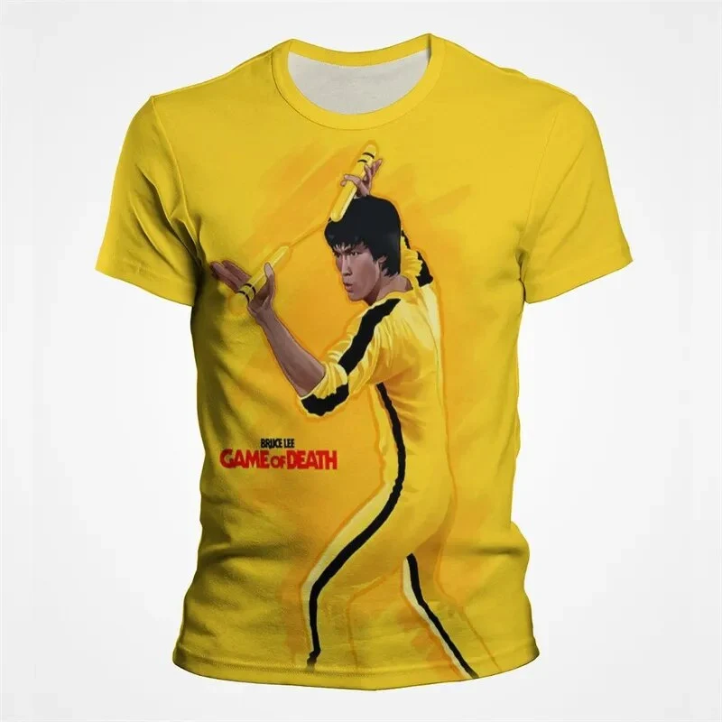 Kinder Shirt Fashion Kung Fu Star 3D T-Shirt Rundhals Unisex Sommer Streetwear