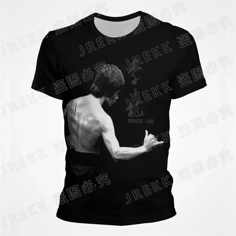 Kinder Shirt Fashion Kung Fu Star 3D T-Shirt Rundhals Unisex Sommer Streetwear
