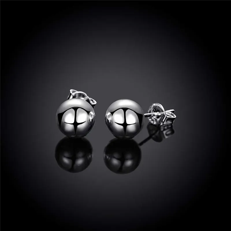 1 Paar Ohrstecker aus 925 sterling Silber Ohrringe Ohrschmuck Zirkonia Creolen