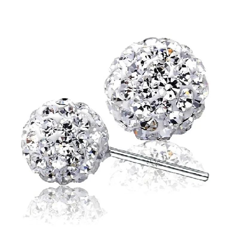 1 Paar Ohrstecker aus 925 sterling Silber Ohrringe Ohrschmuck Zirkonia Creolen