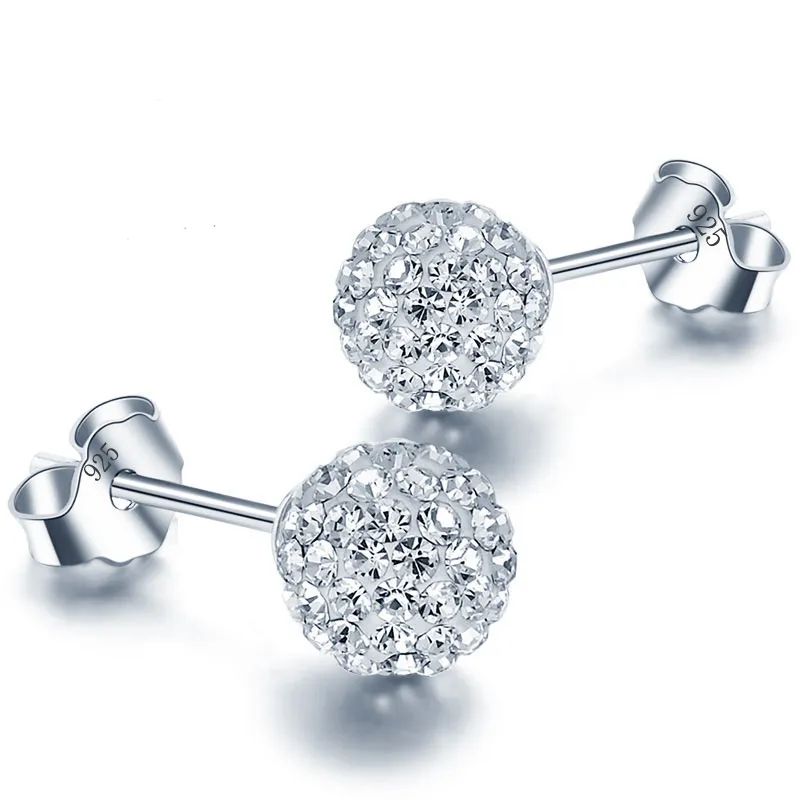 1 Paar Ohrstecker aus 925 sterling Silber Ohrringe Ohrschmuck Zirkonia Creolen